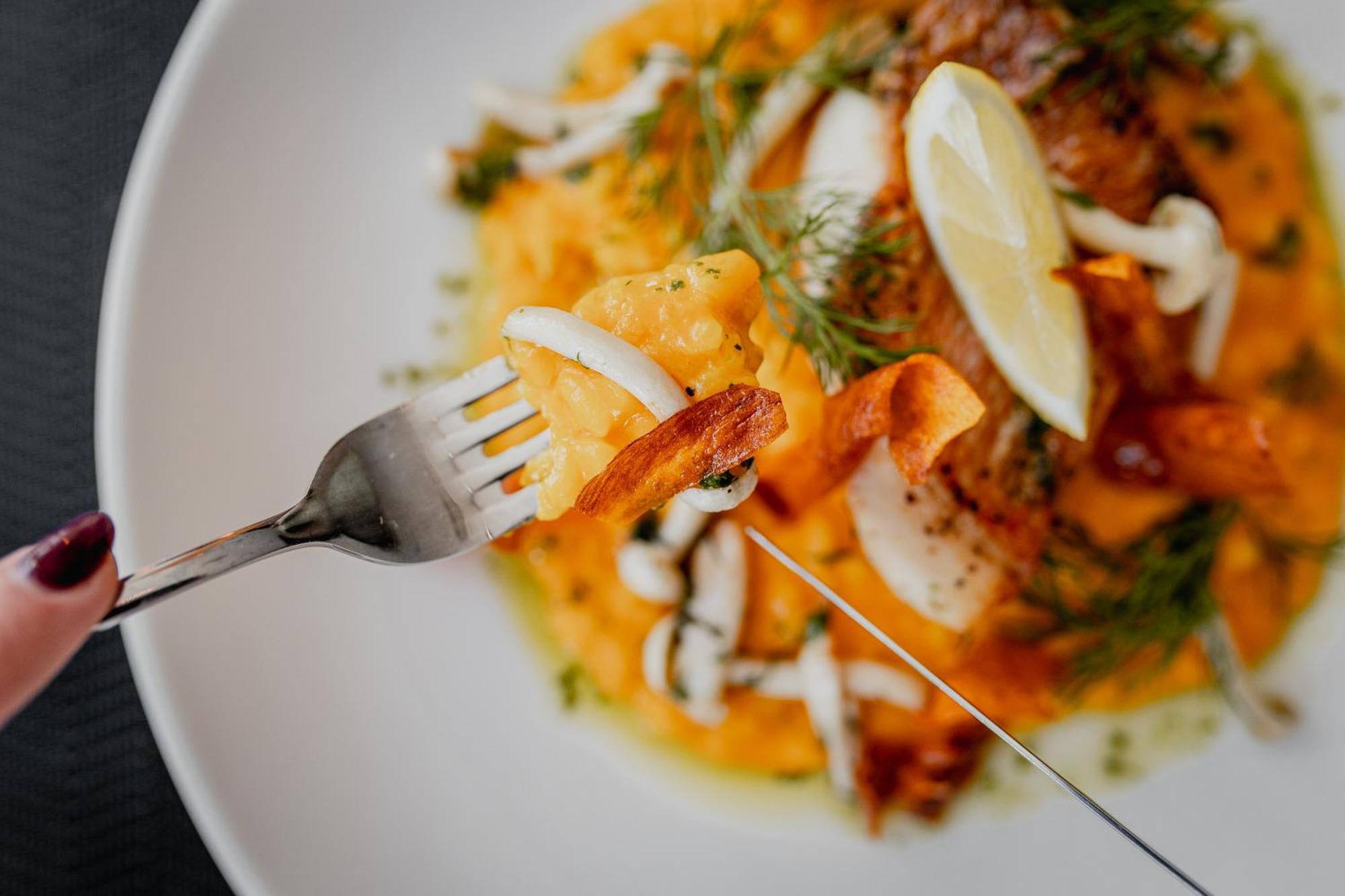 Hotel Marina Club Olsztyn  Exterior photo A fork cutting into a plate of food